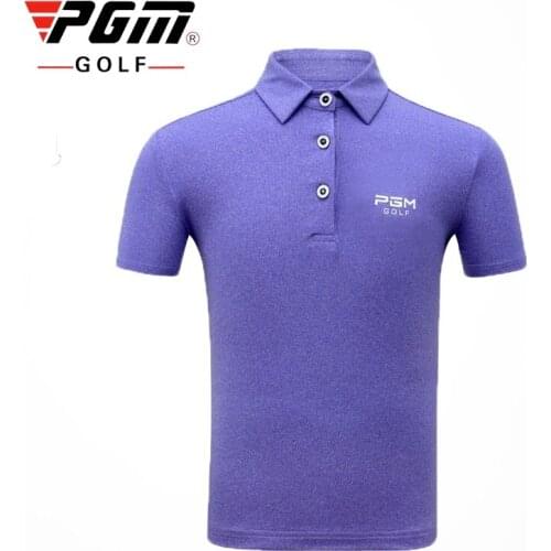 PGM Men Short Sleeve Golf T-Shirt Mens Summer Breathable Sports Tops Quick-drying Turn Down Collar Sportswear AA51872
