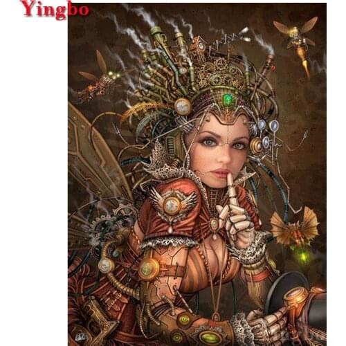 Full Square Diamond Painting Fantasy wasp woman DIY 3D Embroidery Diamond Mosaic sale Cross Stitch Diamond Round Home Decor