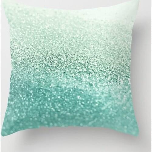 Hot Pillowcase Cushion Cover Peach Skin Meterial Green Geometric Series Fresh Pillow Cases Sofa Bedroom Decorative Covers