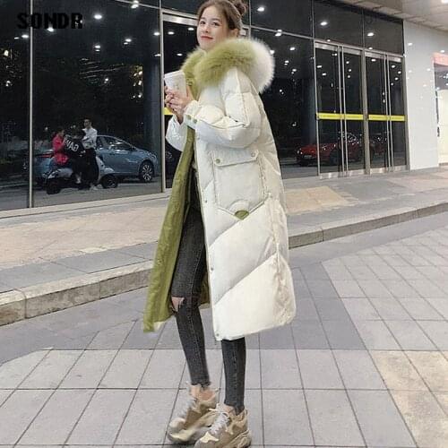 Женские длинные пуховики QIAOXICUN China At AliExpress