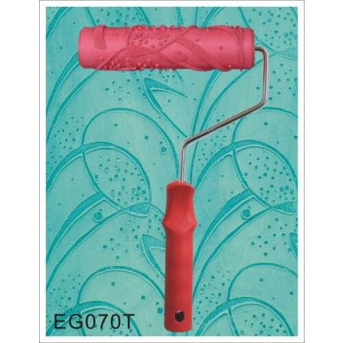 7" Coconut Pattern Rubber Roller Embossed Texture Pattern Paint Roller Home Decoration Paint Brush Background Wall Tool 7 Inch