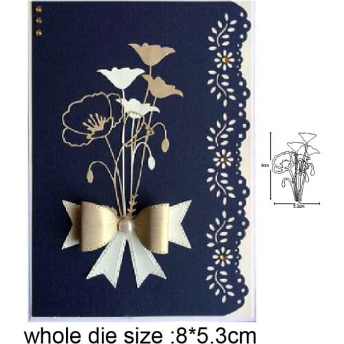 Christmas Decorative Morning glory flowers Metal Cutting Dies Stencil Scrapbooking DIY Album Stamp Paper Card Embossing