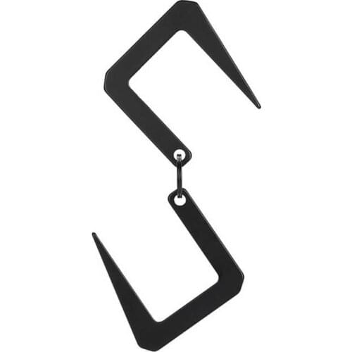 Outdoor S-shaped Hook Stainless Steel Camping Connection Buckle Kitchen Easy Storage Shelf Hook Heat-resistant for Cooking Use