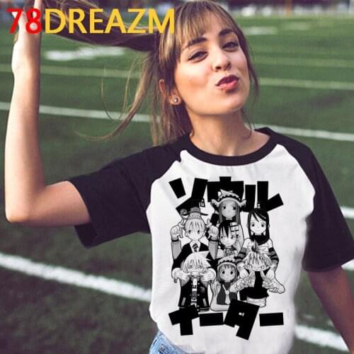 Soul Eater top tees men plus size harajuku couple print japanese top tees clothes white t shirt