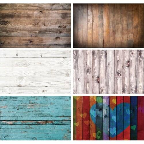 Laeacco Wooden Boards Grunge Solid Color Old Plank Portrait Vinyl Photography Background Photographic Backdrops For Photo Studio