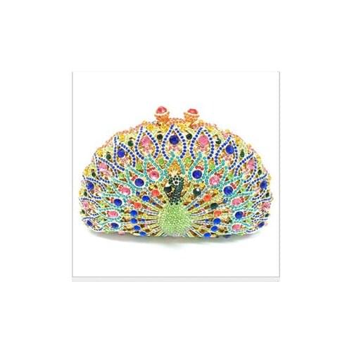 Women crystal Diamond gift Box bag Clutch bags Evening bag Minaudiere Bags Formal Dinner Handbags and Purses Bridal Crystal Bag