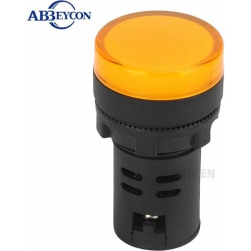 1pcs 12V 24V 220V 380V 22mm Panel Mount LED Power Indicator Pilot Signal Light Lamp Switch Signal Lamp