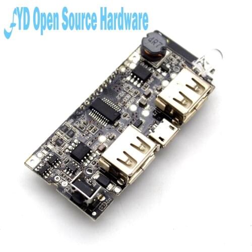 1pcs Mobile power boost DIY18650 lithium battery digital dual USB output charging module with lcd