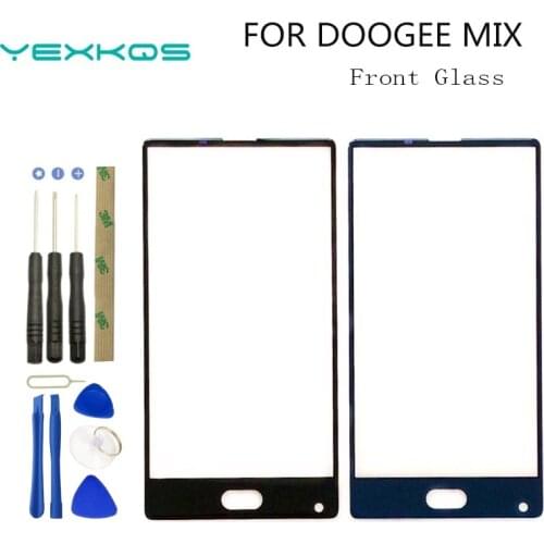 100% Original DOOGEE MIX Front Glass Screen Lens Front Touch Screen Glass Outer Lens for DOOGEE MIX 5.5 inch Phone replacement