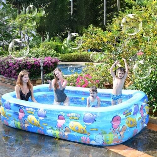262x175cm Inflatable Swimming Pool Summer Outdoor Large Inflatable Paddling Pool Square Baby Play Water Bathtub For Kid Adults
