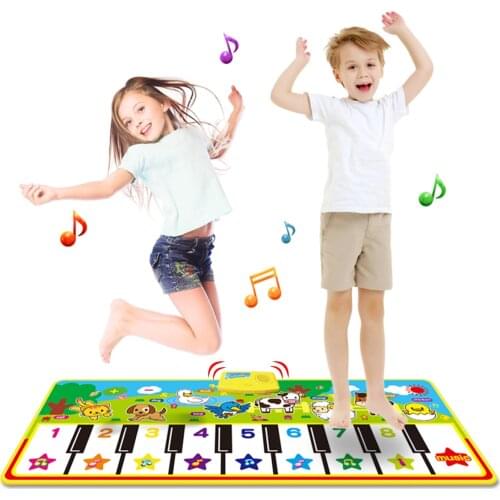 8 Styles Baby Musical Mat with Animal Voice Play Mats Touch Play Game Musical Carpet Mat Early Educational Toys for Kids Gift