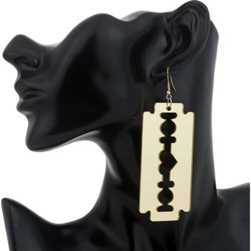 Razor Blade Earrings , Gothic, silver color, Emo Jewellery , Goth , Punk , Kitsch , Handmade Jewellery , Handmade