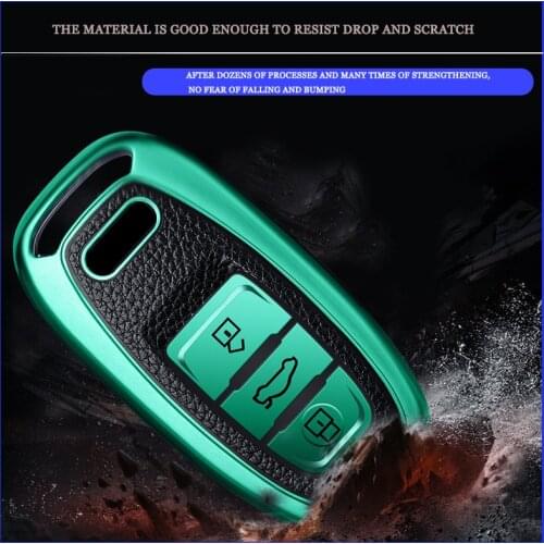 TPU Car Key Cover for Audi A4L A6L Q5 A5 A7 A8 Car Remote Control Key Protective Shell Car Decoration Products