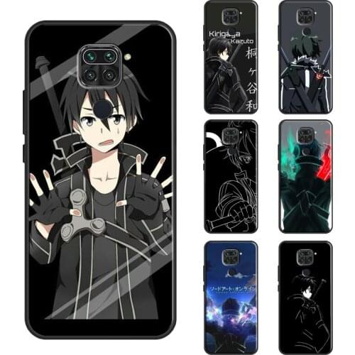 SAO Sword Art Online Kirito Anime Case For Xiaomi Redmi Note 10 9 8 Pro Note 9S 8T Note 7 Cover Shell For Redmi 9 9A 9C 9T