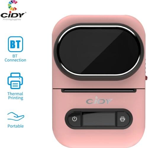 CIDY Portable Label Maker BT Thermal Label Printer 203dpi with Rechargeable Battery Compatible with iOS Android Smartphone