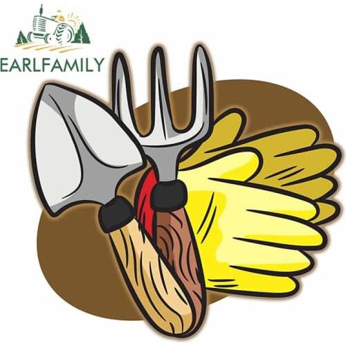 EARLFAMILY 13cm x 12.4cm for Gardening Tools Scratch-Proof Decal Air Conditioner Refrigerator Personality Bumper RV Car Stickers