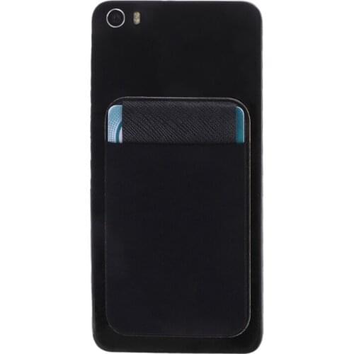 Elastic Mobile Phone Wallet Credit ID Card Holder Adhesive Pocket Sticker Case X5XA