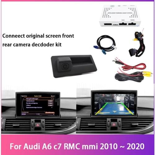 Rear camera For Audi A6 c7 RMC mmi 2010 ~ 2020 backup camera interface Adapter Original Upgrading screen Decoder Revers camera
