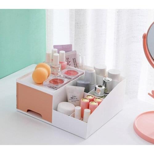 Cosmetic Storage Box Desktop Lipstick Organizer Makeup Brush Rack Shelf Skin Care Mask Finishing Box