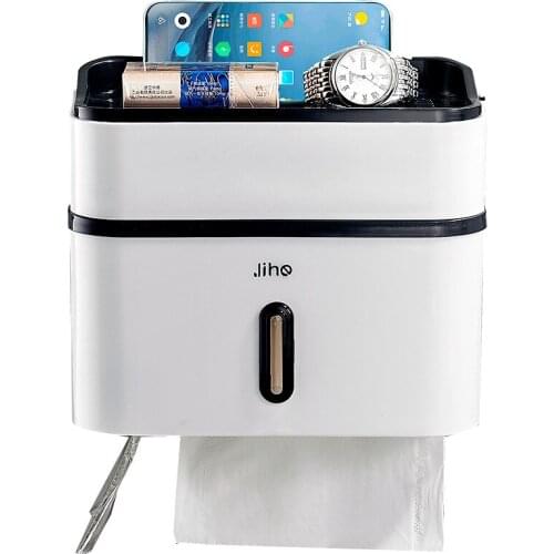 Toilet tissue box without perforation wall hanging, waterproof paper roll toilet paper box, toilet paper rack