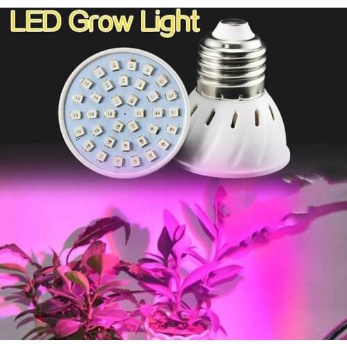 E27 72LED Hydroponic Flower Veg Growing Lamp Bulb 3W Plant Grow Light Chimeneas LED Bulb 72 LED Spotlight Indoor Lightint