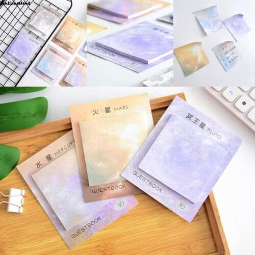 Kawaii Planets Memo Pad Sticky Notes Memo Notepad Notebook Post Note Paper Stickers For Gift Office School Stationery Supplies