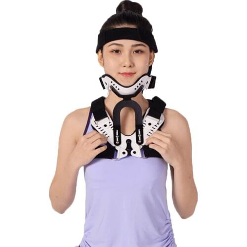 Adult cervical spine fixation support bracket head and neck orthopedic device Rehabilitation neck brace after head and cervical