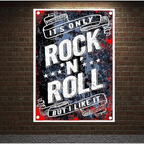 Hip Hop Reggae Posters Rock Art Flip Chart Canvas Painting Banners Flags Tapestry Wall Sticker Music Festival Living Room Decor