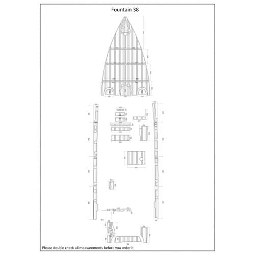 Fountain 38 Swim Platform and Cockpit Boat EVA Faux Teak Decking Floor Pad