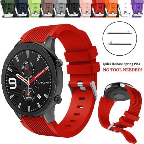 For Huami Amazfit GTR 47mm Sport Silicone Strap 22mm Watch Band Rubber Bracelet Belt Watchband For Xiaomi Huami Amazfit 2 2S