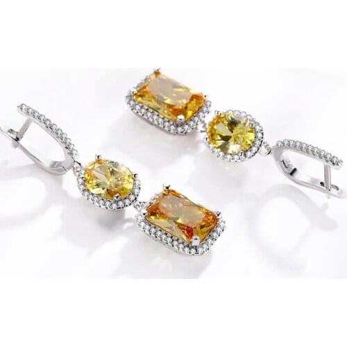 Korean Luxury earrings simulation Moissanite wedding tassel Long earrings fashion earrings for women free Shipping