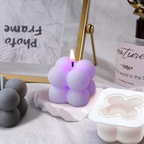 Mini Rubiks Cube Aromatherapy Candle Silicone Mold DIY Wax Mould Mousse Cake Molds Handmade Aromatherapy Candle Soap Mold