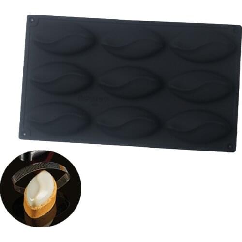 9 Holes Hill Shapes Bread Mold Silicone Cake Mould Non Stick Tart Tray Baguette Loaf Baking Pan Pastry Tart Mould Dessert Pan