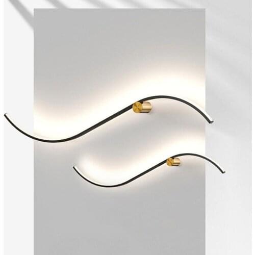 Modern Creative long LED Wall Lamp For Home Bedroom Living Room Decor Sofa Background Wall Light Aisle Stairway Lamps