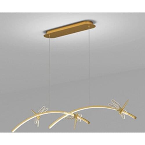 Modern Dining Room LED Pendant Light Living Room Bedroom Study Bar Creative Design Dragonfly Home Decoration Simple Pendant Lamp