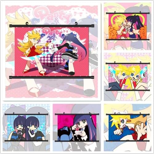 WTQ Panty and Stocking with Garterbelt Anime Manga Canvas Painting Anime Posters Wall Decor Poster Wall Art Picture Home Decor