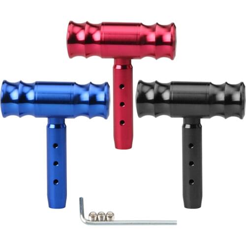 Universal Airplane T Shape Car Gear Shift Knob Aluminum Manual Automatic GearShift Stick Lever Car Accessories