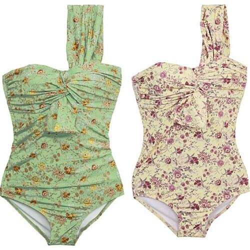 2021 Bikini Set Women Swimwear Backless Comfortable Polyester Women One Shoulder High Waist Swimsuits Beach Wear Bathing Suit