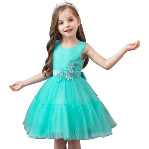2020 Cute Girls Dress New Summer Clothes Flower Princess Children Baby Casual Wear 2-10Y