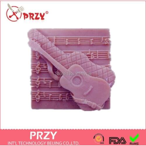 3D Silicone Soap Mold Cake Decoration Handmade Candle Mold Aroma Stone Moulds Hot Sale Violin Modelling Silicone Silicone Rubber