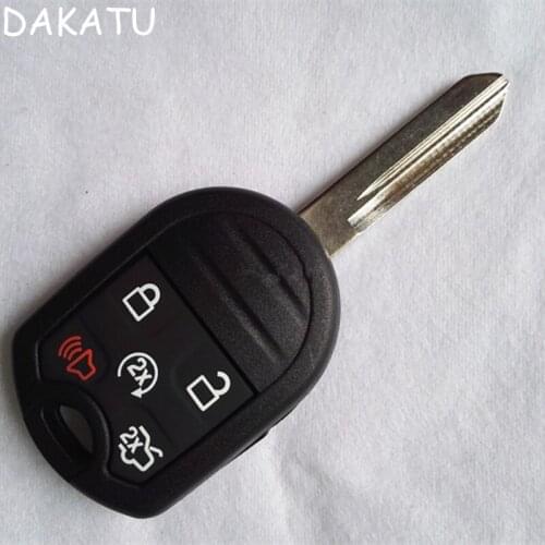 DAKATU 4+1 5 Buttons Remote Key Shell For Ford Edge Explorer Ranger Windstar Expedition Mustang Replacement Remote Shell Case