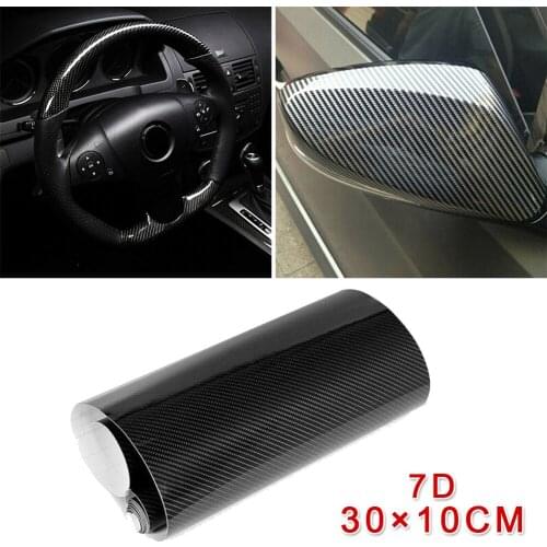 7D 30*100CM Car Glossy Carbon Fiber Decal Vinyl Film Interior Wrap Stickers Motorcycle Tablet Stickers And Decals Car Styling
