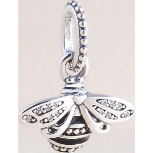 Free Shipping Authentic 925 Sterling Silver Bee Charms Fit Original Bracelet For Women DIY Jewelry S925 Bead