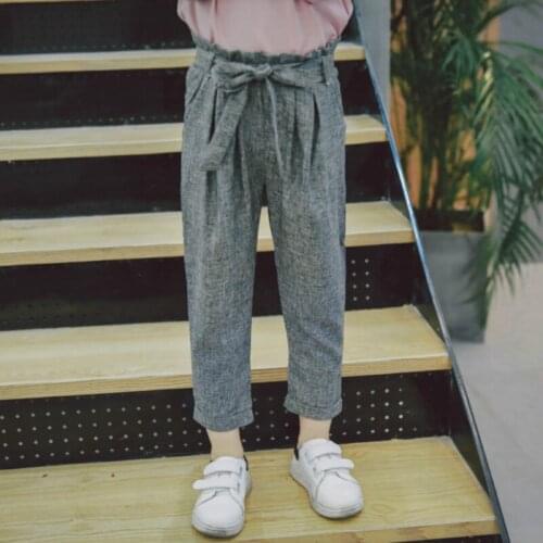 2020 New Girls Spring Summer Trousers Kids Clothes Children Casual Trousers Toddler Pencil Pants Baby Clothes,2-7Y