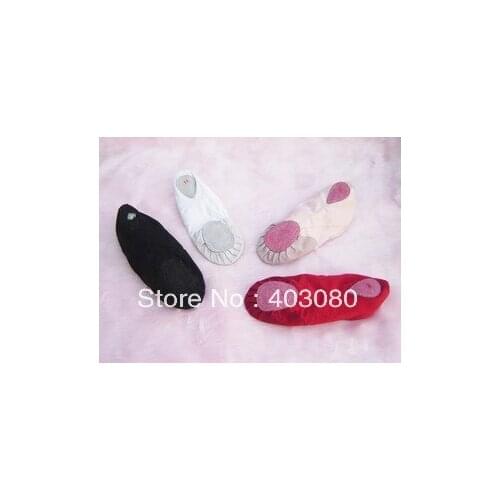 Children kid girl(flat ballet shoes, canvas shoes, leather shoes head ballet performances