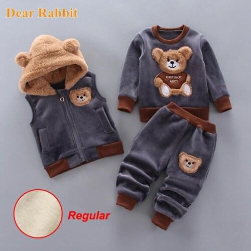 Fashion Baby Boys Clothes Autumn Winter Warm Baby toddler Clothes Kids Sport Suit Outfits Newborn Infant children Clothing Sets