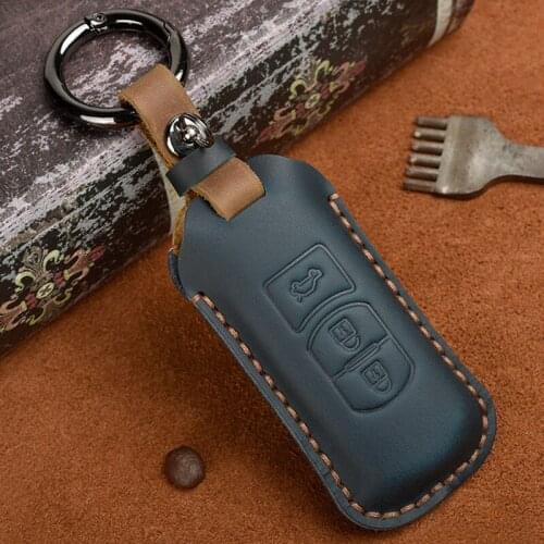 Leather Car Key Case Cover For Mazda2 mazda 3 mazda 5 mazda 6 CX-3 CX-4 CX-5 CX-7 CX-9 Atenza Axela MX5