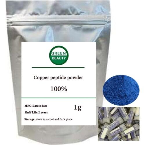 Copper peptide powder ghk-cu improves skin elasticity and delays aging glicl-histidyl-l-lysine free shipping