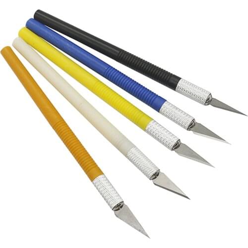 Metal Scalpel Knife Tools Kit Non-Slip Blades Engraving Knife Mobile Mobile Phone Film Paper Cut Handicraft Carving Tools