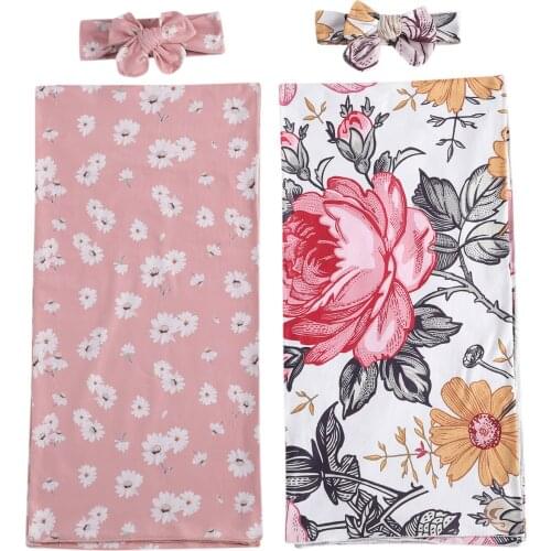 Infant Baby Swaddling Clothes, Sleeping Bag, Home Outdoor Wrapped Cotton Soft Lace-up Large Towel Infants Wear with Headband